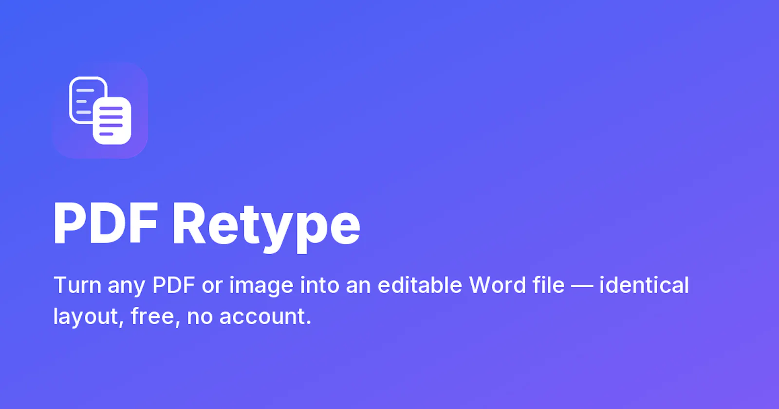 PDF Retype screenshot 1