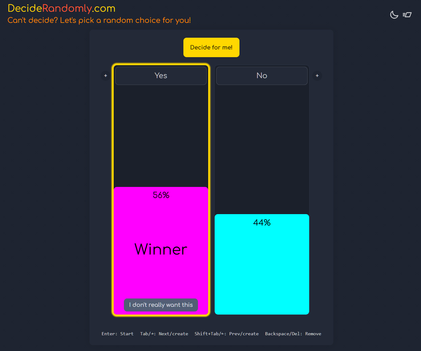 startuptile DecideRandomly-Effortless decision-making with randomized choices