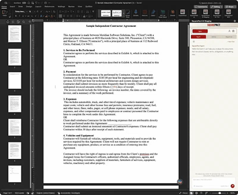SquarePact - Run OpenClaw in Word screenshot 3