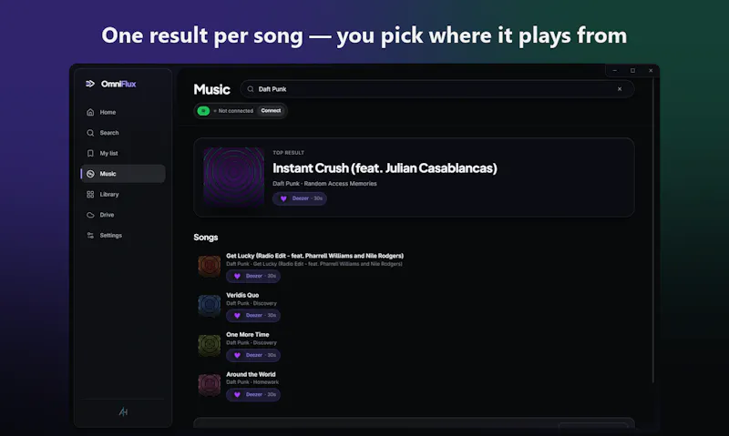 OmniFlux Player screenshot 4