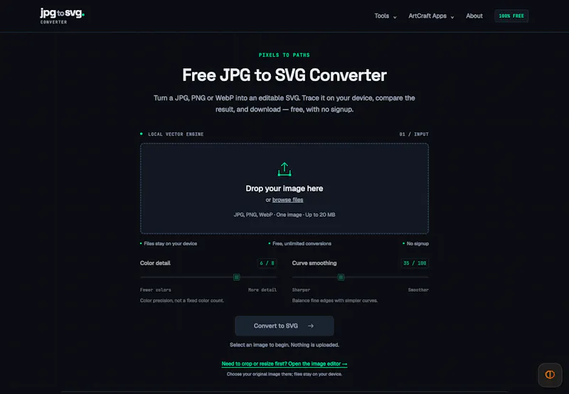 JPG to SVG screenshot 1