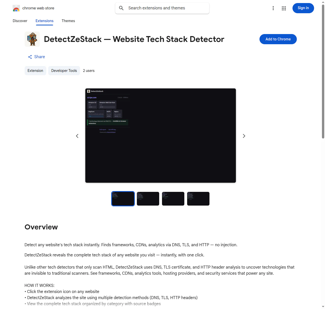 DetectZeStack — Website Intelligence API screenshot 4