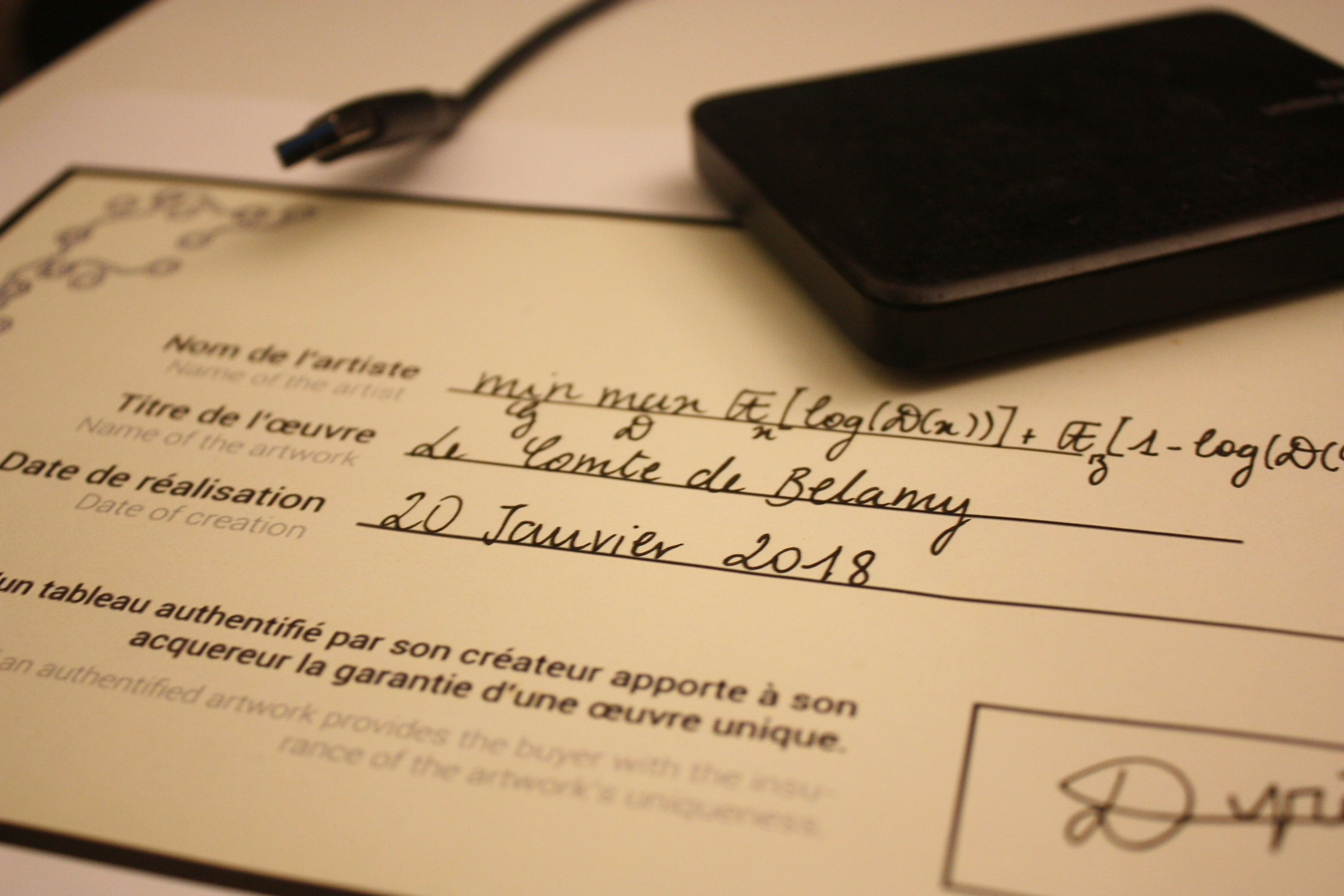 An Artwork created by an AI - Le Comte de Belamy gallery image