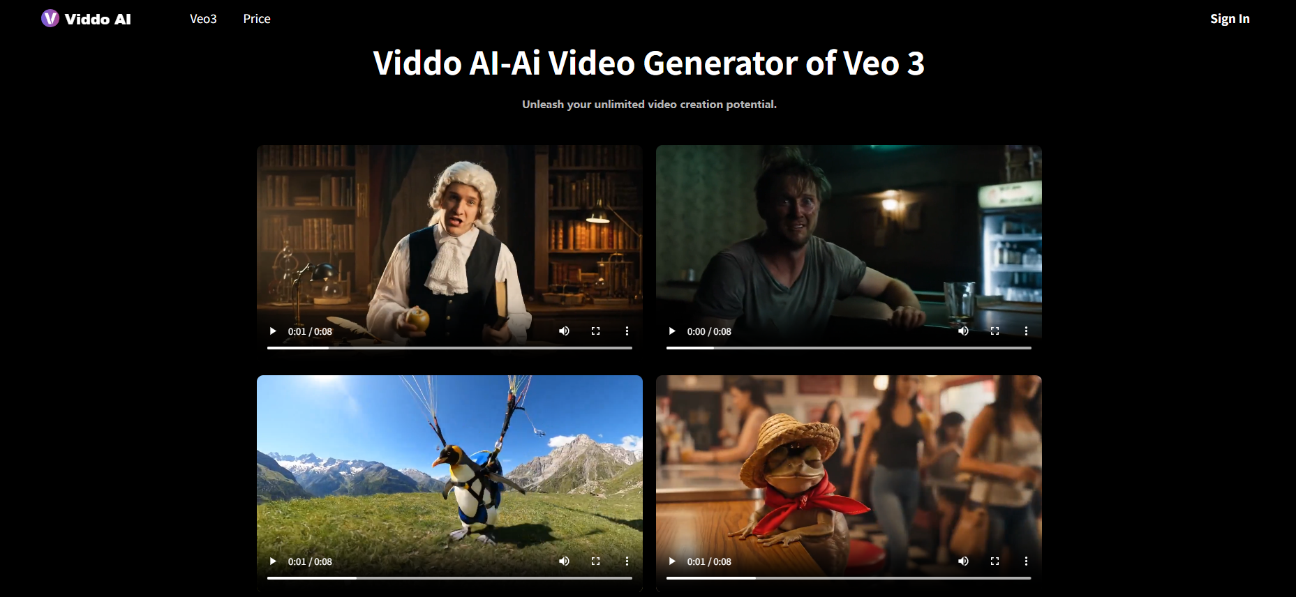 Vidyado Video Generator - AI Video Generator van Veo3, Runway, Kling, Hailuo, enzovoort media 3