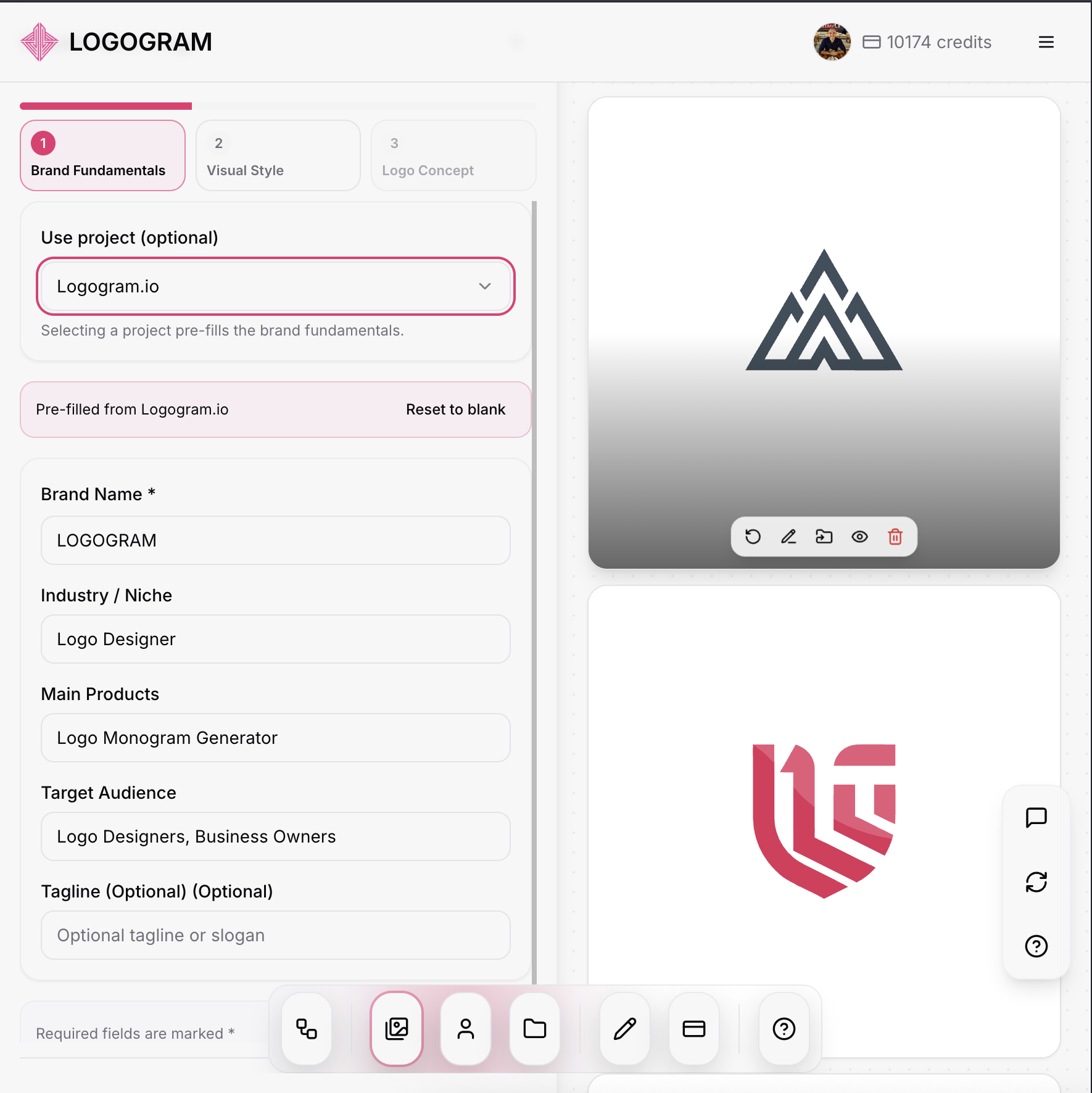 LOGOGRAM - Screenshot 2 showing product features and functionality