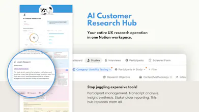 AI Customer Research Hub in Notion gallery image