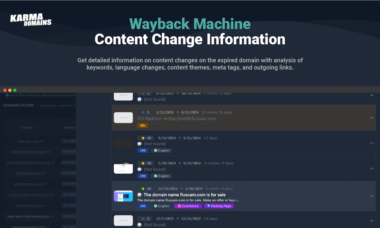 Karma.Domains: AI Search 7M+ Domains 截图 6