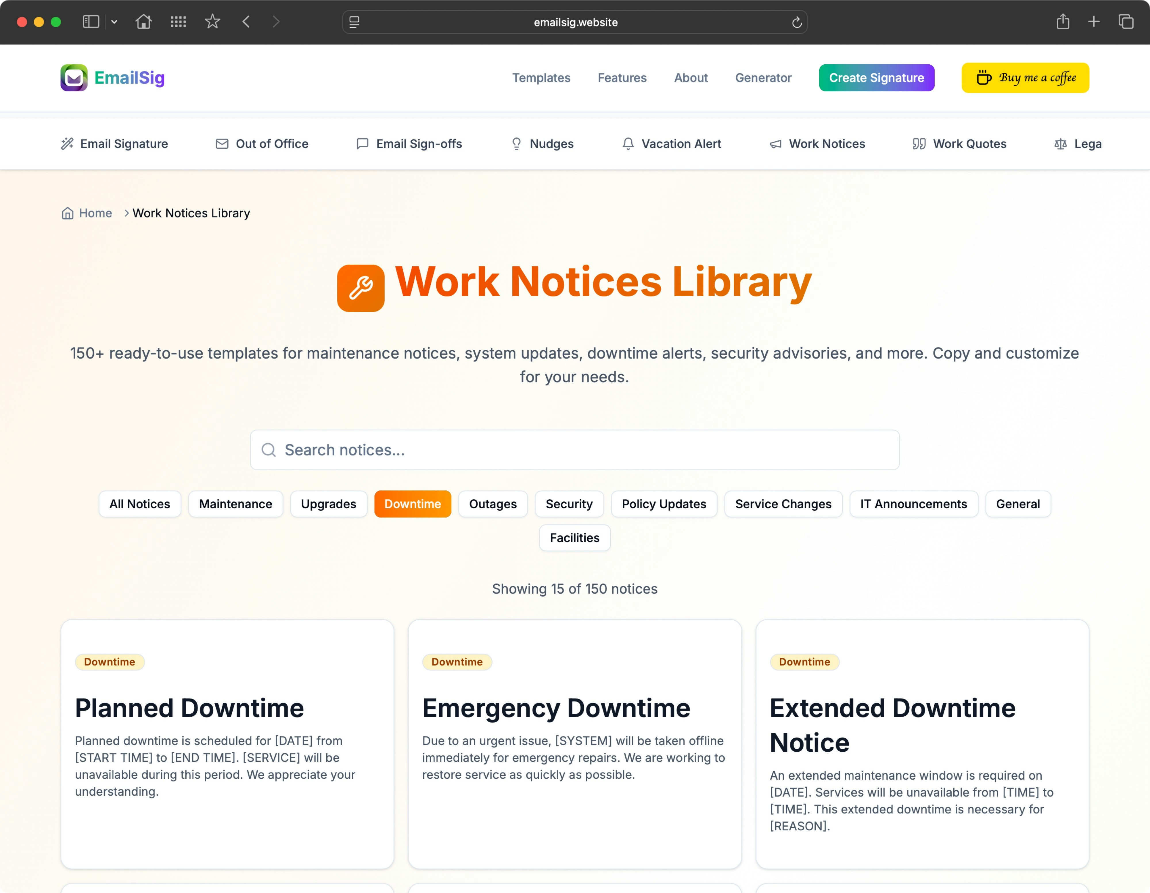EmailSig - Screenshot 3 showing product features and functionality