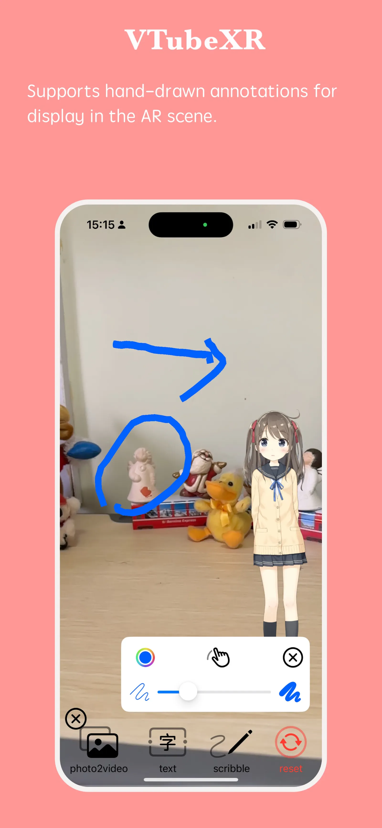 VTubeXR  Live2D avatars with AR screenshot 6