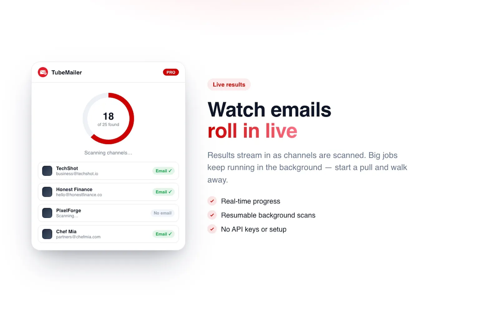 TubeMailer screenshot 2