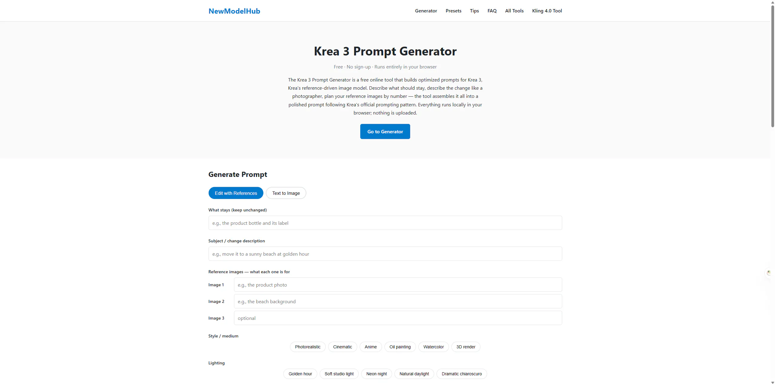 Krea 3 Prompt Generator gallery image