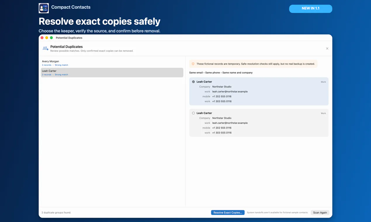 Compact Contacts gallery image