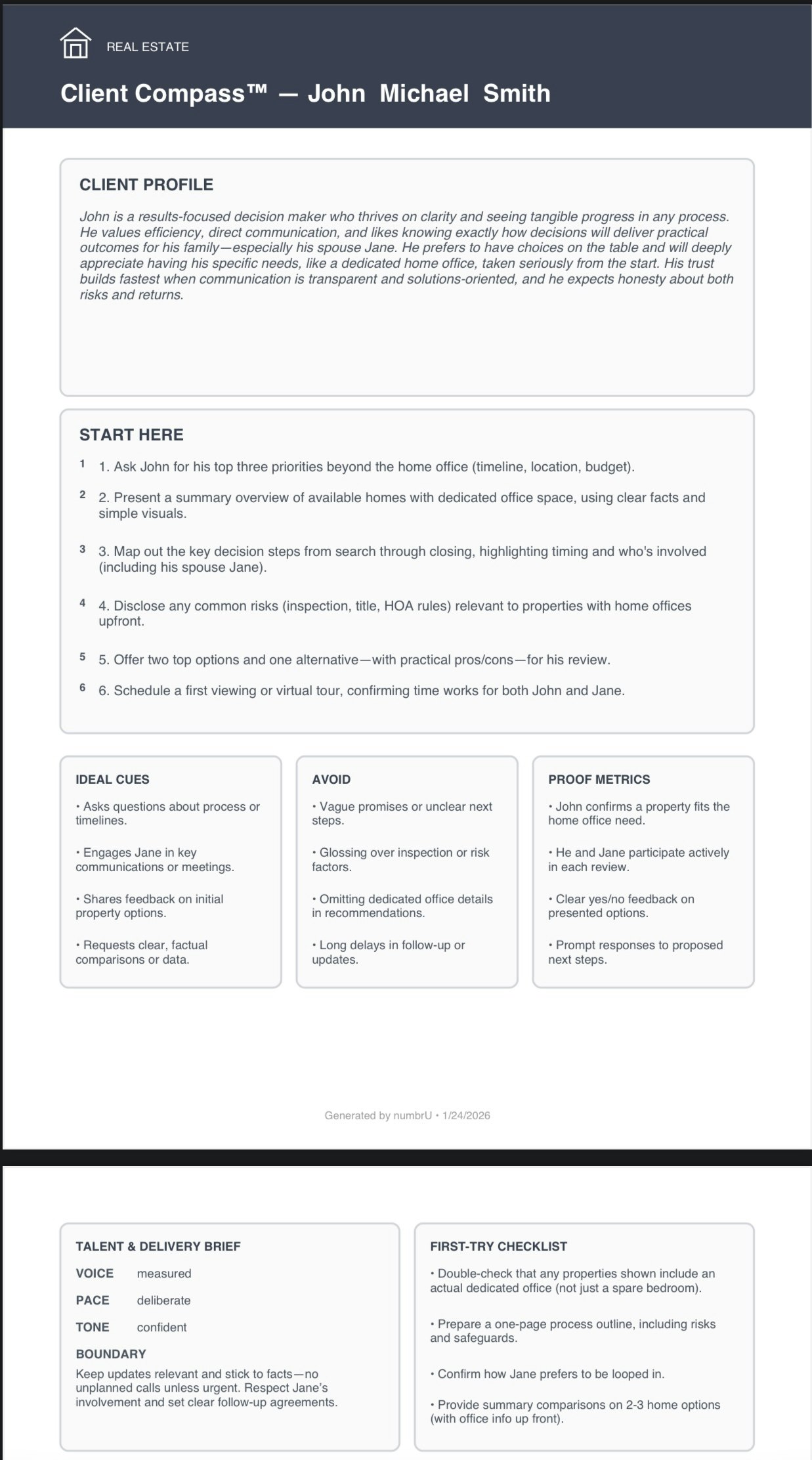 numbrU Client Compass gallery image