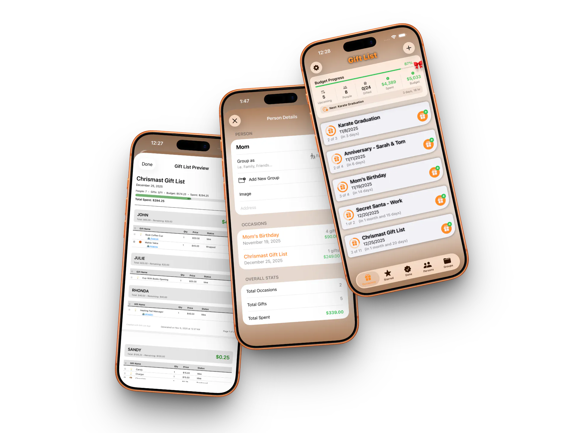 Gift List Planner & Tracker gallery image