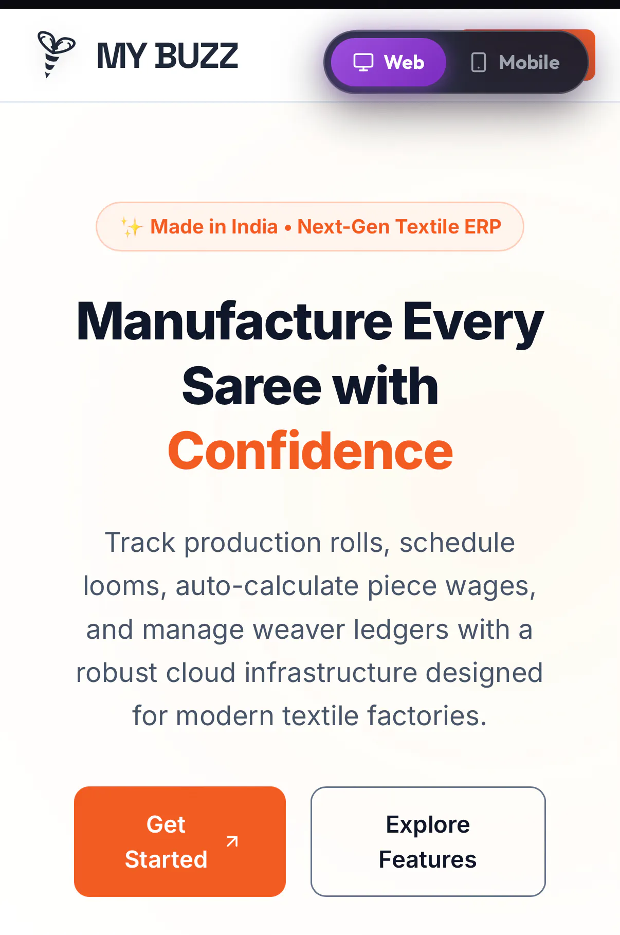 MY BUZZ — Saree Manufacturing ERP