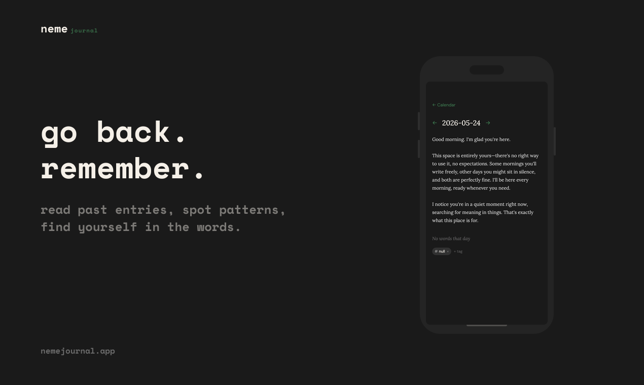 Neme Journal — Your  Slow daily journal gallery image