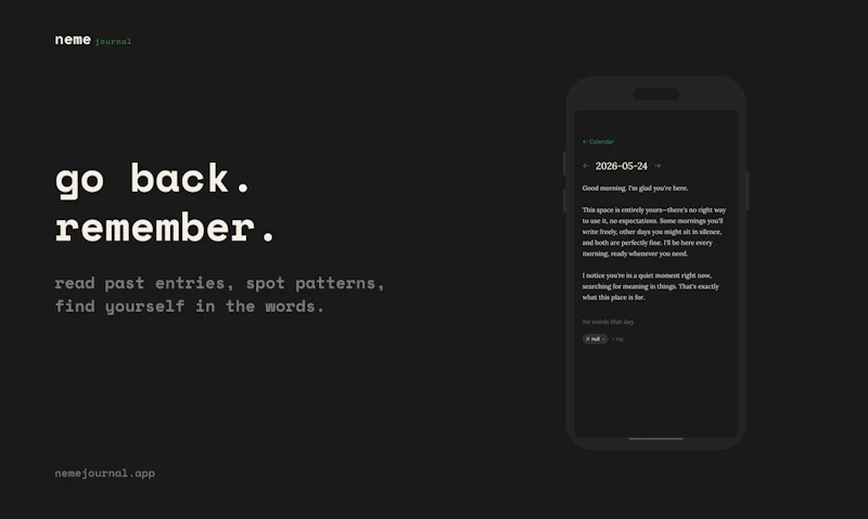 Neme Journal — Your  Slow daily journal screenshot 4