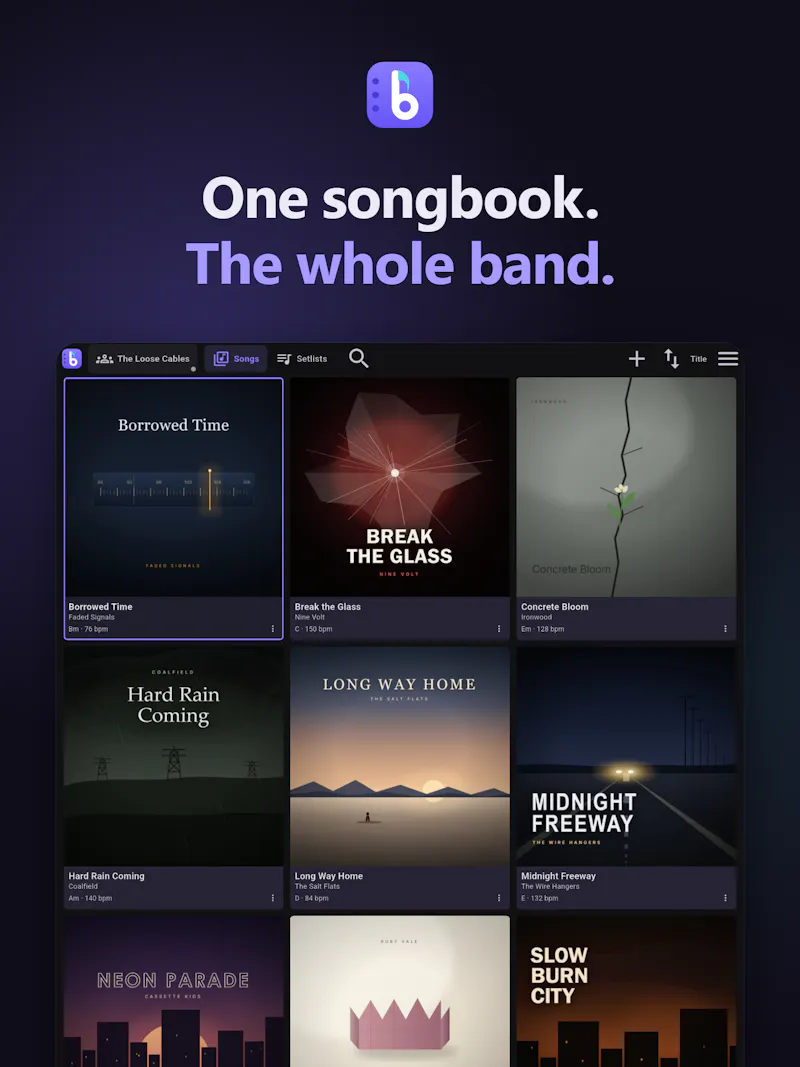 BandBinder: Charts & Setlists screenshot 2