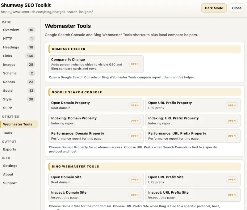Shumway SEO Toolkit screenshot 12