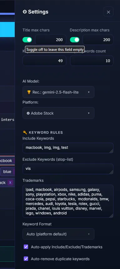 AI Stock Metadata Generator gallery image