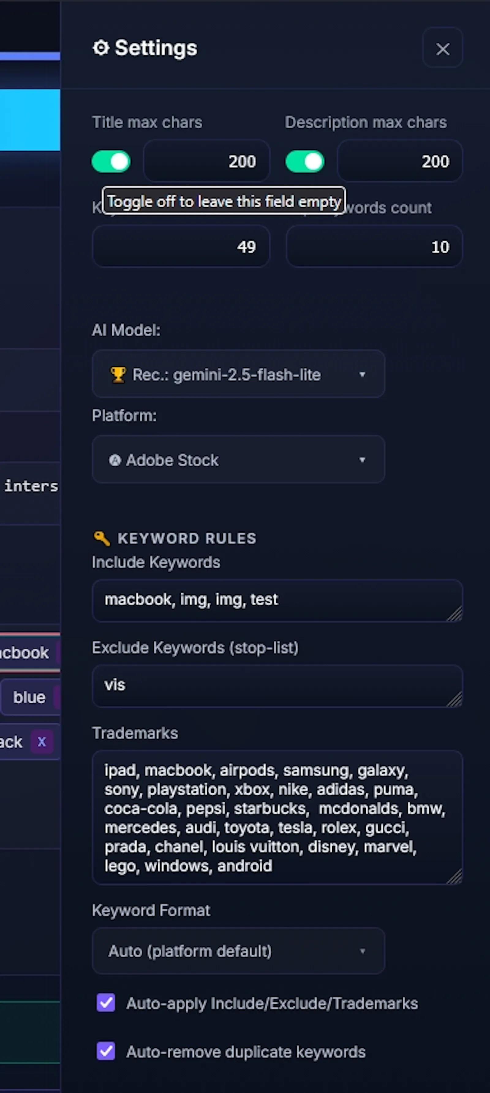 AI Stock Metadata Generator screenshot 2