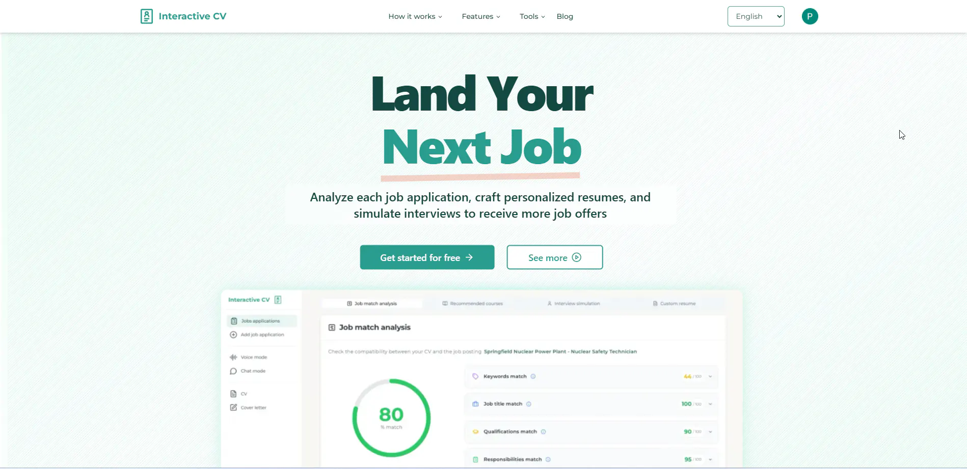 Interactive CV gallery image