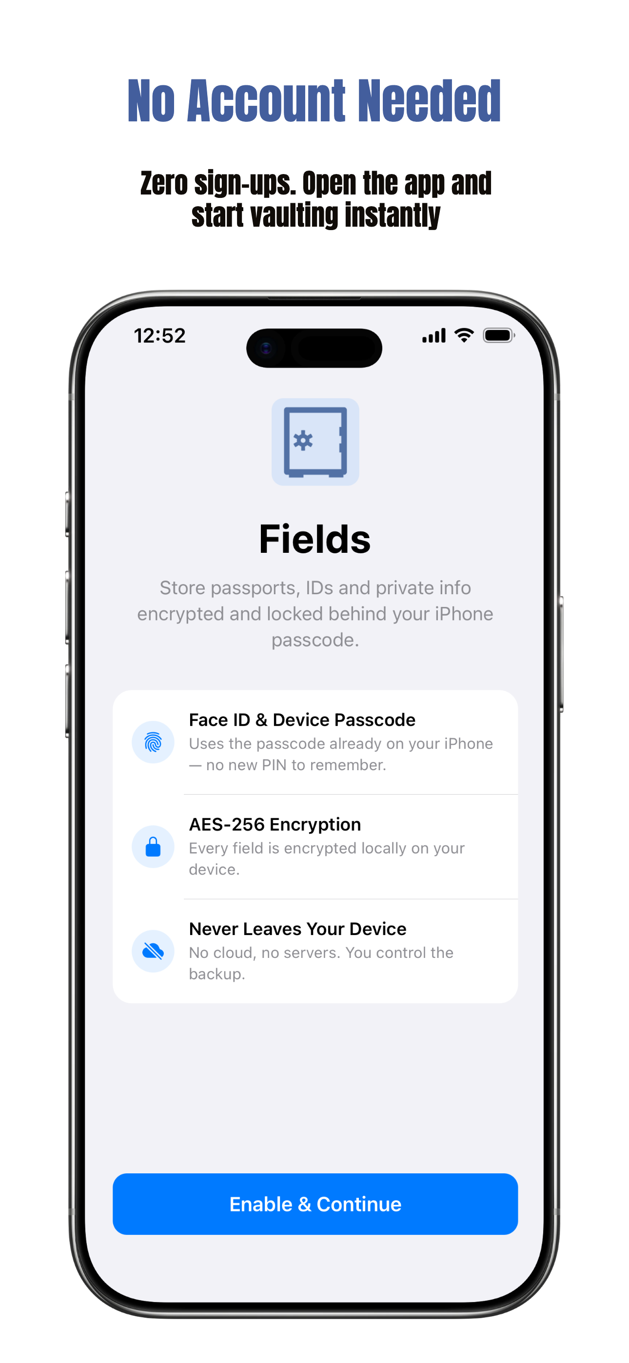 Fields: Secure Text Vault gallery image