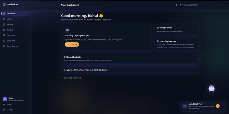 StudyFlow screenshot 1