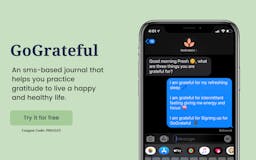 GoGrateful SMS-Based Gratitude Journal media 1