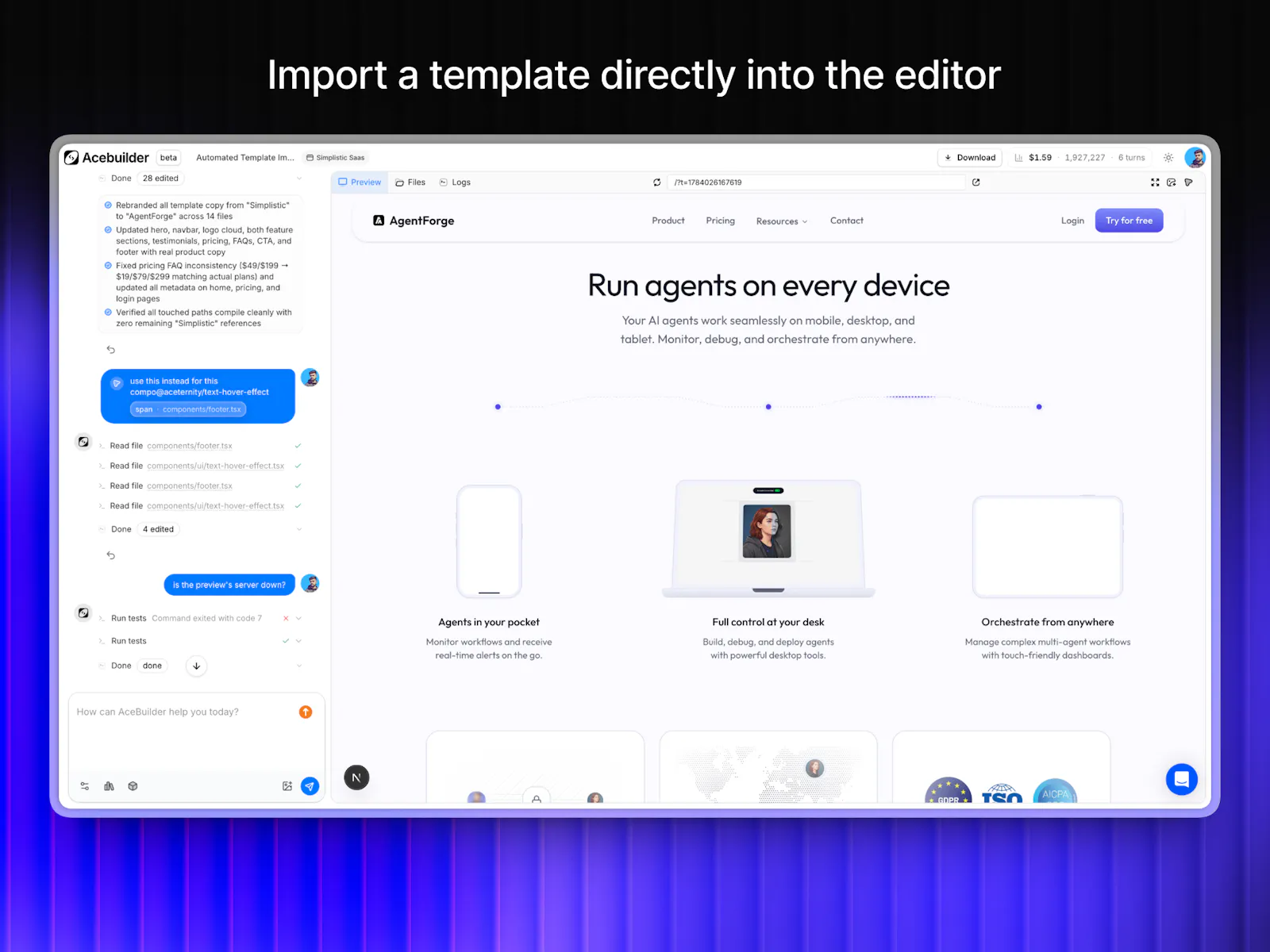 Acebuilder screenshot 2