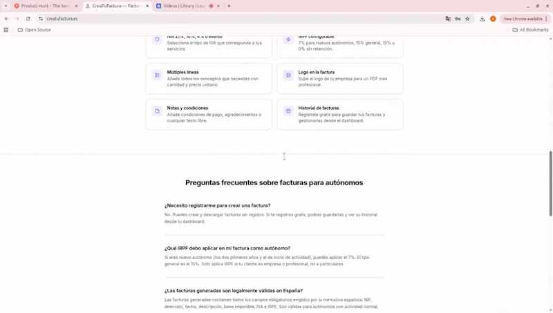 CreaTuFactura screenshot 1 (video preview)