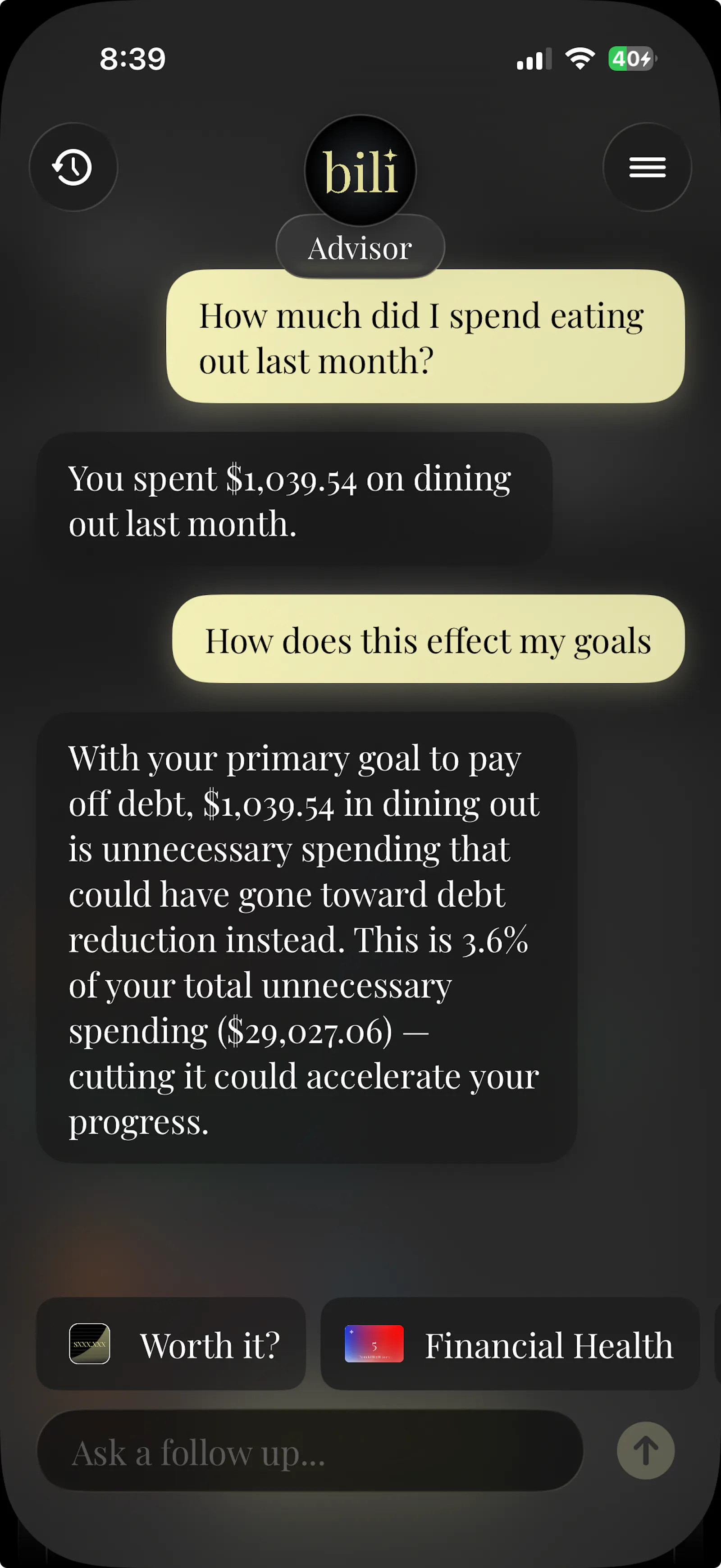 Bili Finance screenshot 2