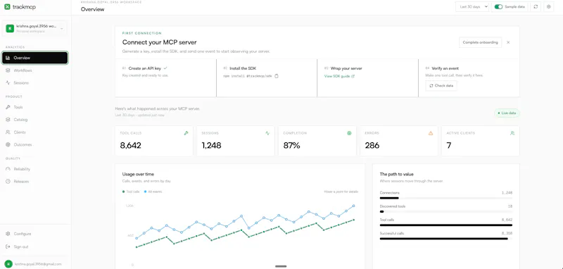 TrackMCP screenshot 2