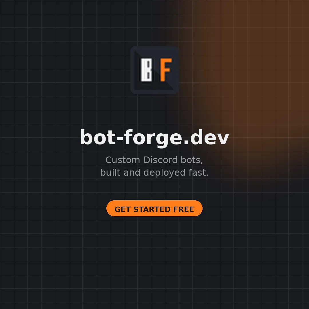 BotForge // Instant Discord Bot Deployer