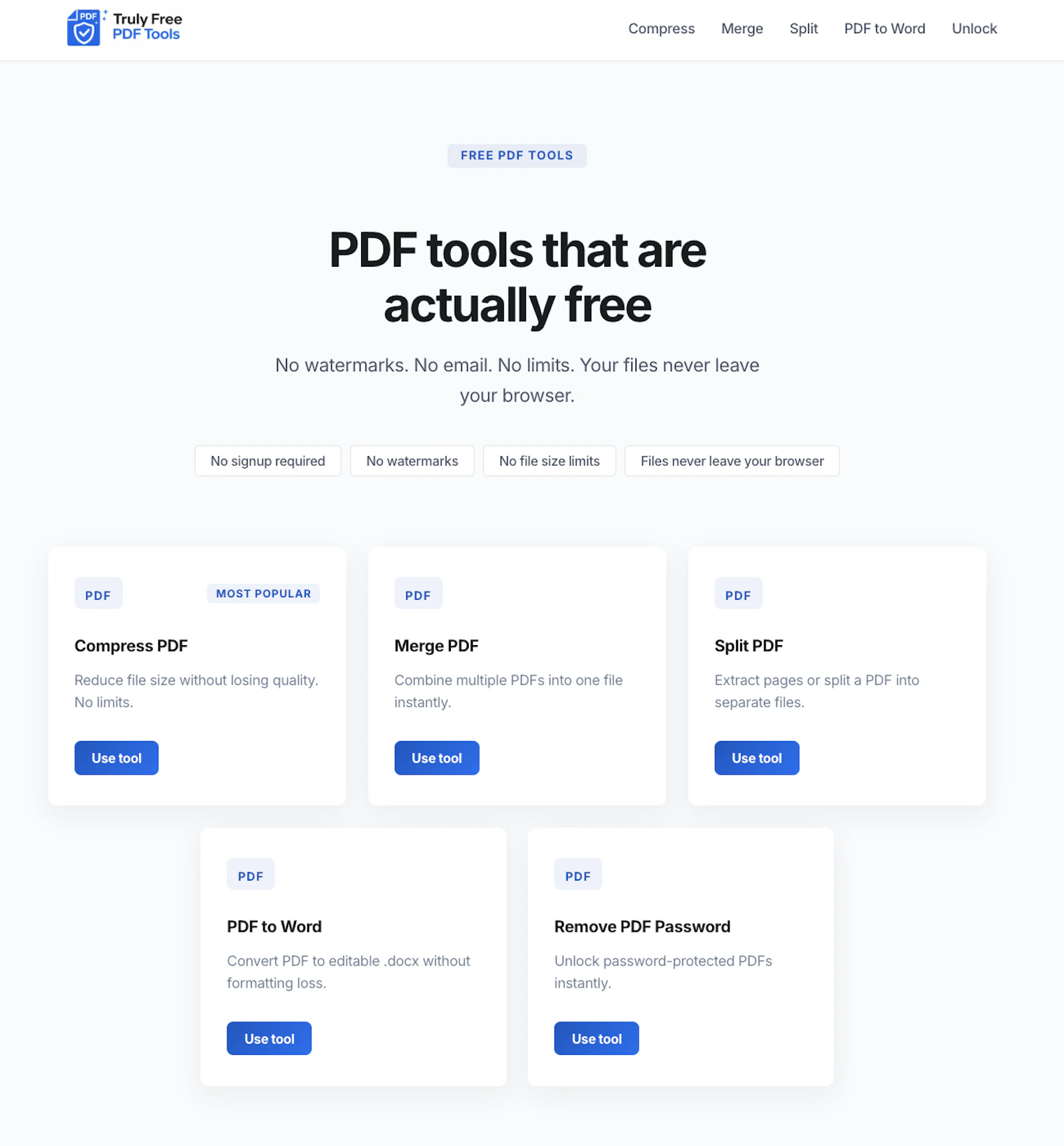 TrulyFree PDF Tools screenshot 1