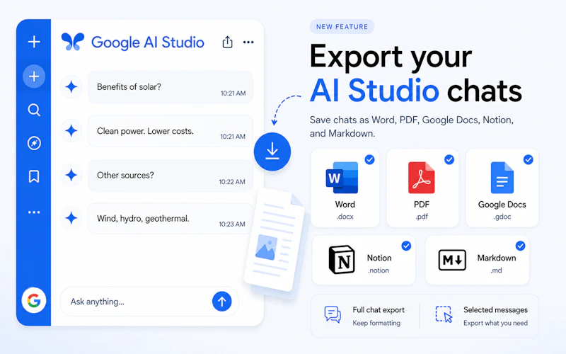Chat Exporter for AI Studio screenshot 1