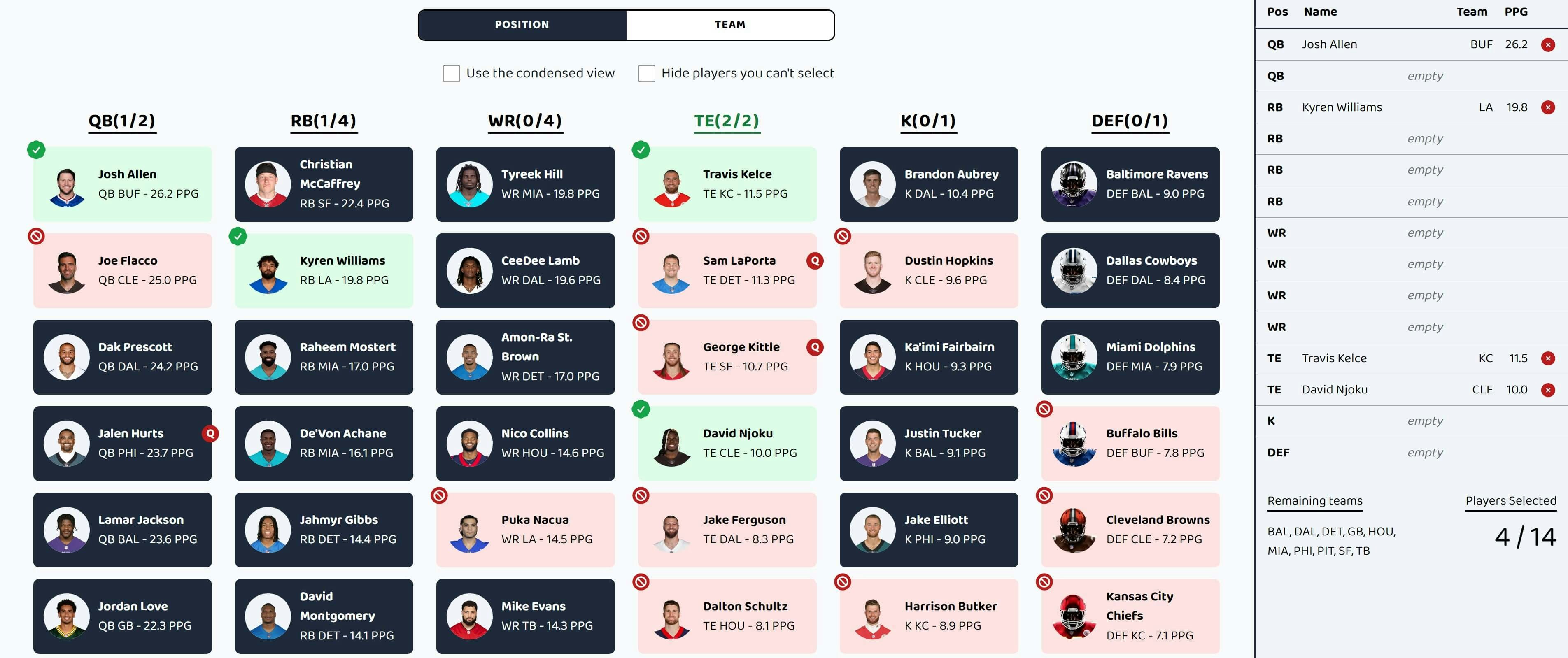 NFL Playoffs Game - Main product screenshot demonstrating key features and user interface