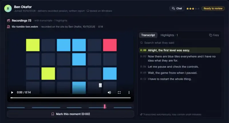 Playtest Platform screenshot 6