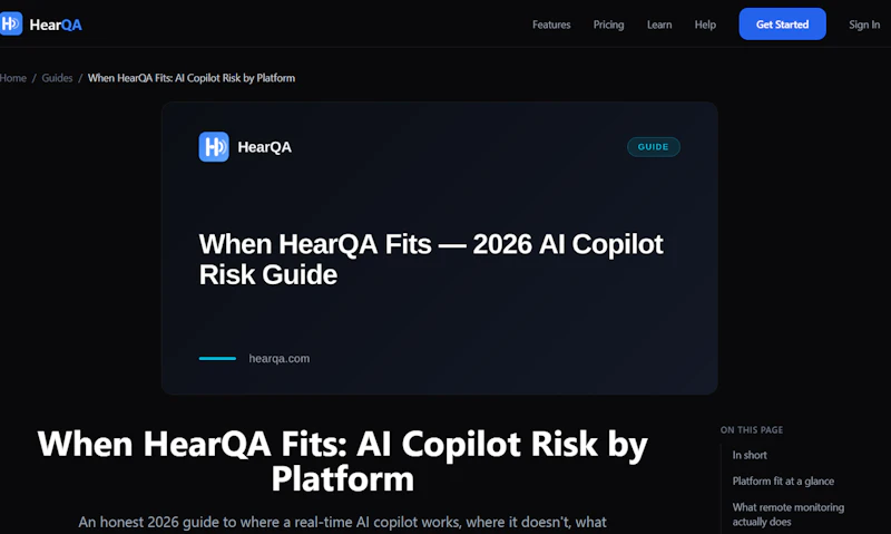 HearQA screenshot 4