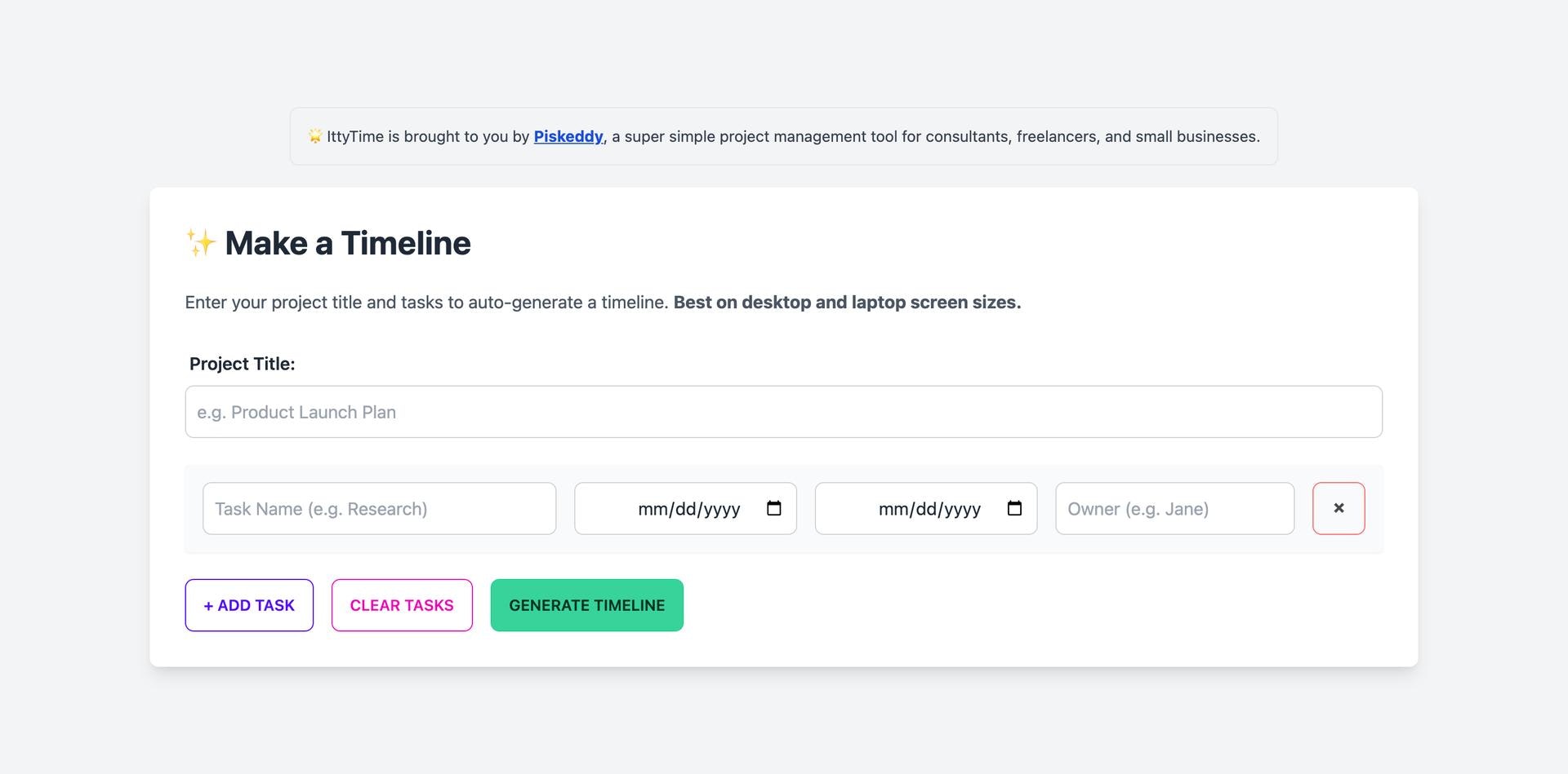 Ittytime Free Timeline Maker media 5