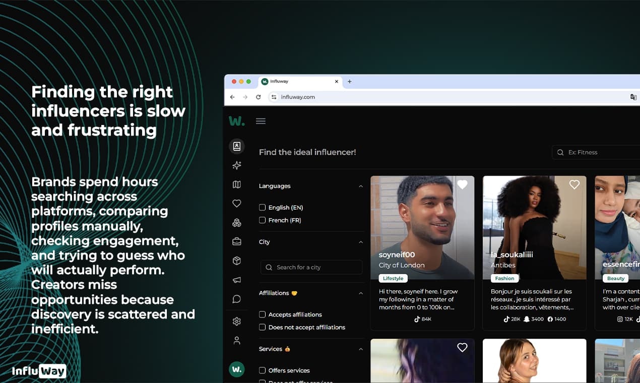 Influway - Screenshot 3 showing product features and functionality
