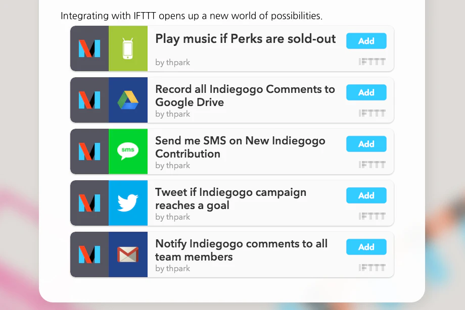 Monitoring Indiegogo with IFTTT/Slack