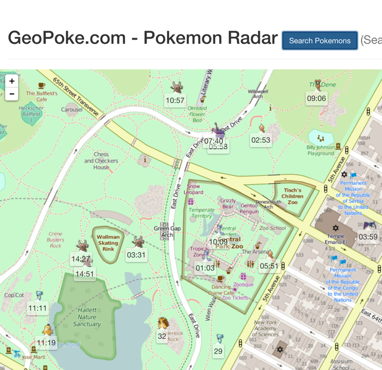Geopoke.com - Pokemon radar working in browser gallery image