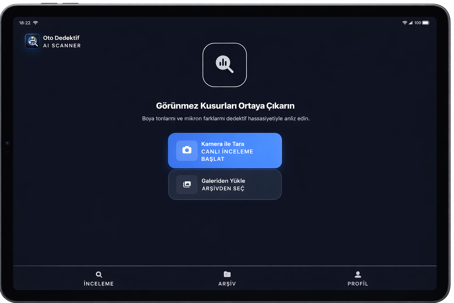  AI Car Paint & Body Inspection - Main product screenshot demonstrating key features and user interface