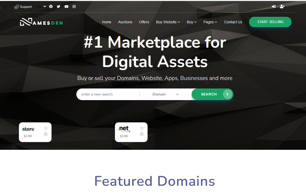 Media Nama - Membeli dan perniagaan premium dan nama domain untuk dijual 1