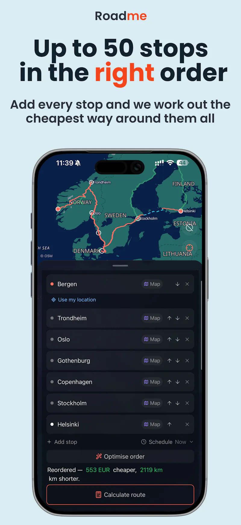 Road.me: Fuel, Toll & Ferry Calculator screenshot 8