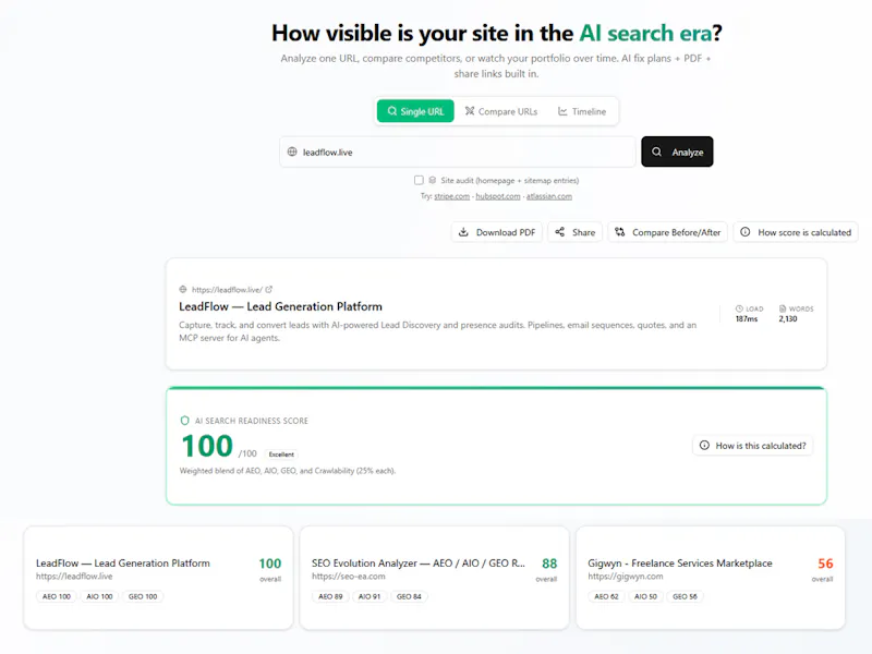 SEO Evolution Analyzer screenshot 3