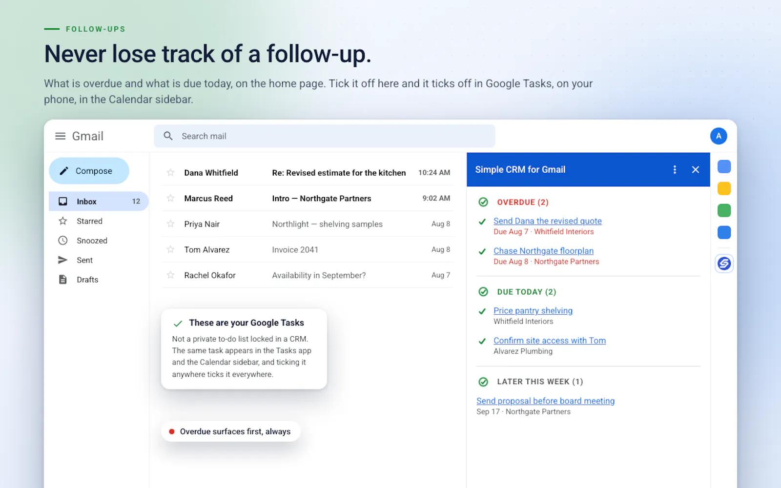 Simple CRM For Gmail™ screenshot 3