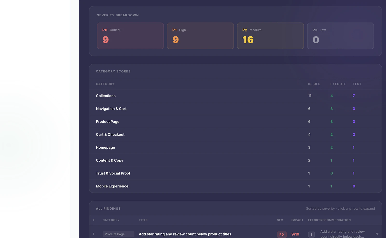 CRO Audit Agent screenshot 3