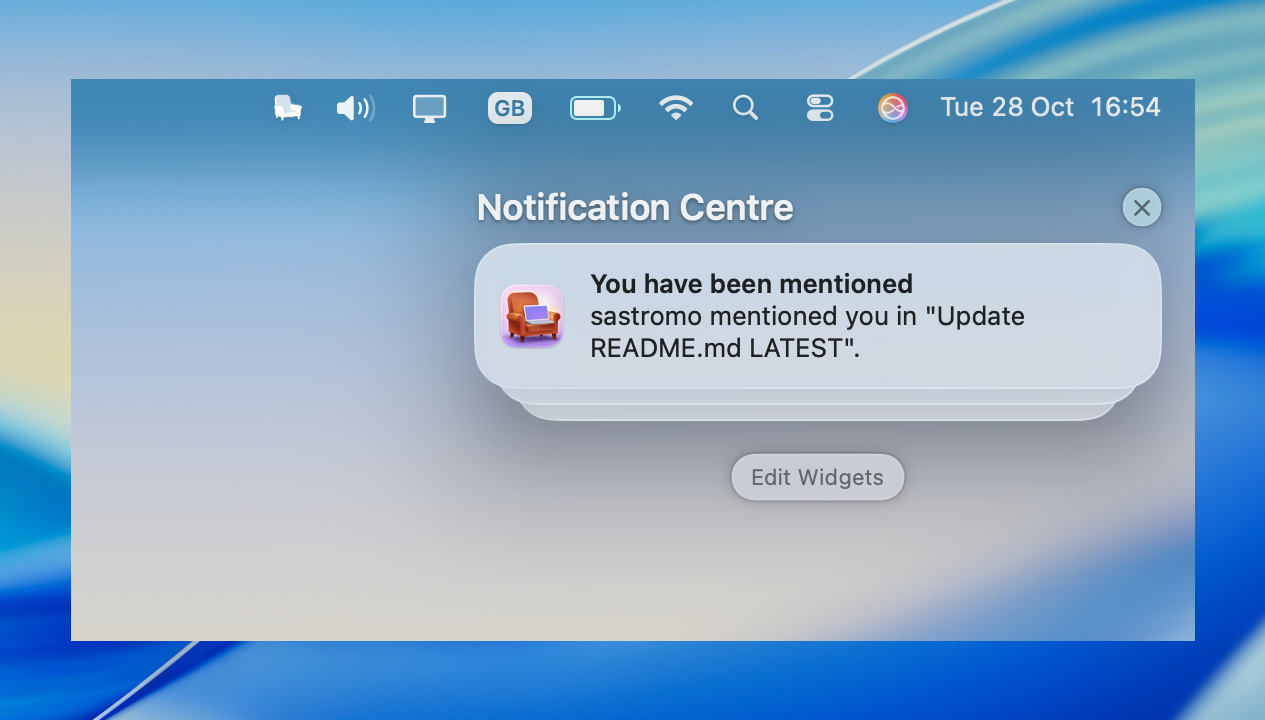 Cozy Watch - Main screenshot showing features and interface